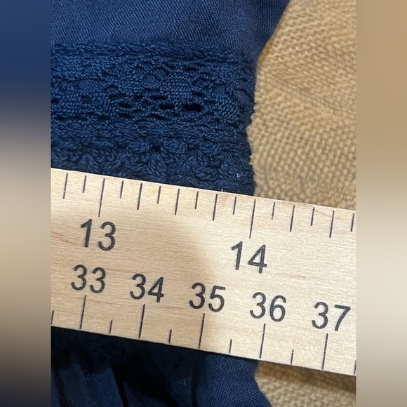 Anthropologie Velvet by Graham & Spencer One-Shoulder Lace Midi Dress Small blue - Picture 9 of 12